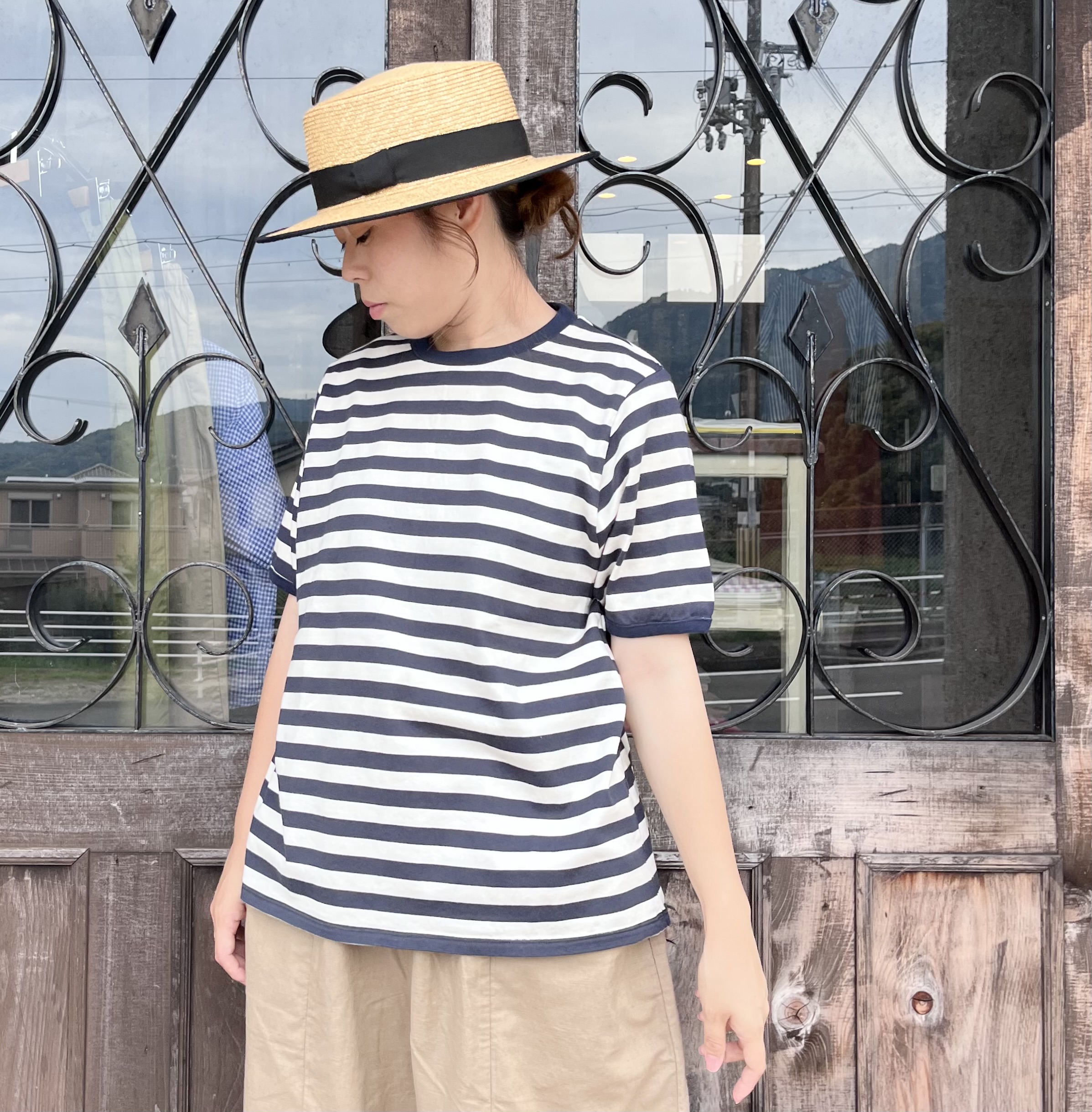 sabbatum コットンボーダーTシャツ